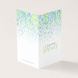 Blått grönt för händelseinformation för Bröllop ka Kort