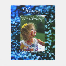 Blått grönt glitter fotot barns födelsedag moderna