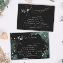 Blått, grönt, guld elegant bröllop