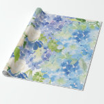 Blått Grönt Hydrangea Blommor Papper Presentpapper<br><div class="desc">Blå Grönt Hydrangea Blommor Papper för Bröllop,  Möhippa eller Party</div>