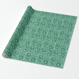 Blått Grönt, medelvärde, unikt Blommigt, ornament Presentpapper