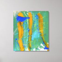 Blått, Grönt och Gult (Färg-studien) #1 Canvastryck