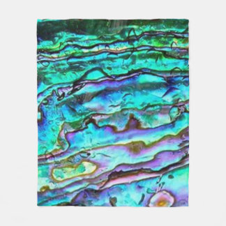Blått Grönt Paua Abalone Snäcka Blanket Fleecefilt