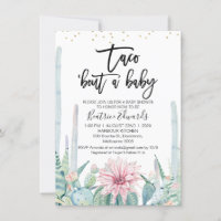 Blått Grönt Rosa Taco Bout A Baby Baby Shower