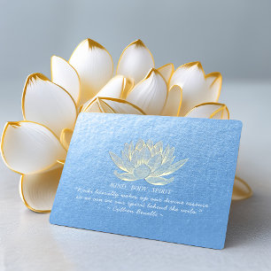 Blått Guld Lotus Yoga Meditation Instructions-cita Vykort
