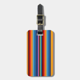 Blått Guld, mexikansk sarape Bagagebricka