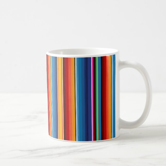 Blått Guld, mexikansk sarape Kaffemugg (Höger)