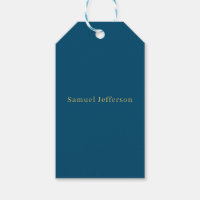 Blått Guld Professionell Trendig Minimalist Namn