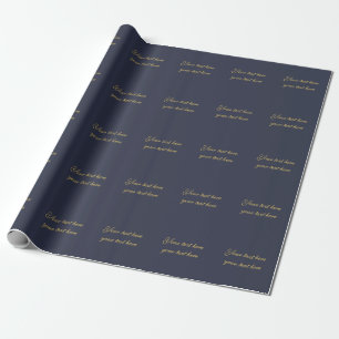 Blått Guld Professionell Trendig Minimalistisk Ege Presentpapper