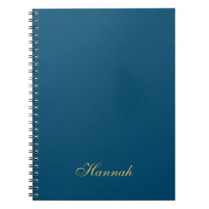 Blått Guld Professionell Trendig Minimalistisk Nam Anteckningsbok
