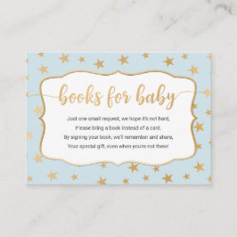 Blått Guld Stars-bok-visitkort Visitkort