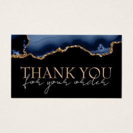 Blått guld-tack för ditt rabattkort visitkort