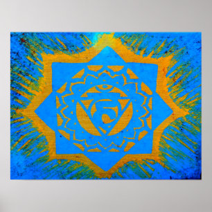 blått guld tantriskt symboler poster