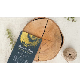 Blått Guld Yoga-massage Behandling ZEN-signaturlis Reklamkort