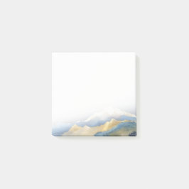 Blått guldfärgat golvberg utomhus Bröllop Post-it Block