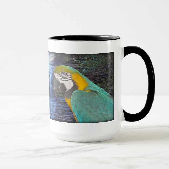 Blått- & guldMacaw - härlig kaffemugg (Höger)