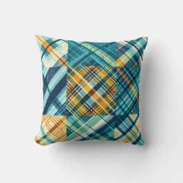 Blått Gult, genomstruken Kudde