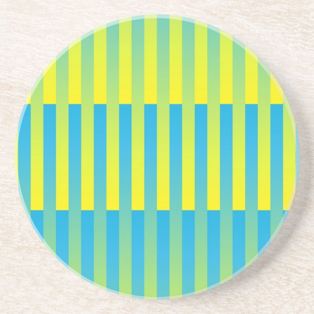 Blått Gult Grönt stripe Mönster Underlägg (Framsidan)