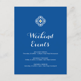 Blått Gult Medelhavsbrickan Bröllop Helg Tilläggskort