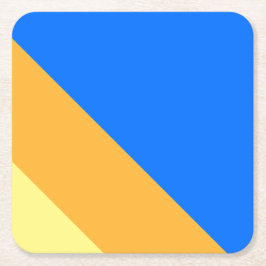 Blått Gult, Orange, sommartid, Rand Underlägg Papper Kvadrat