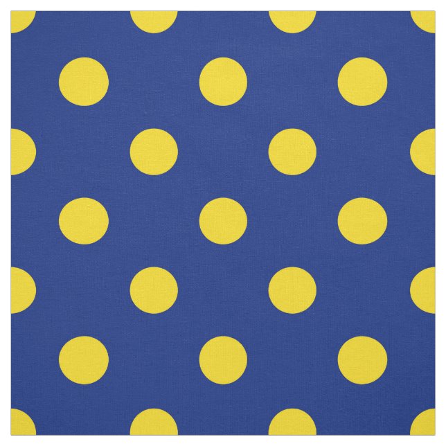 Blått Gult Polka dots Textil (Provkarta)