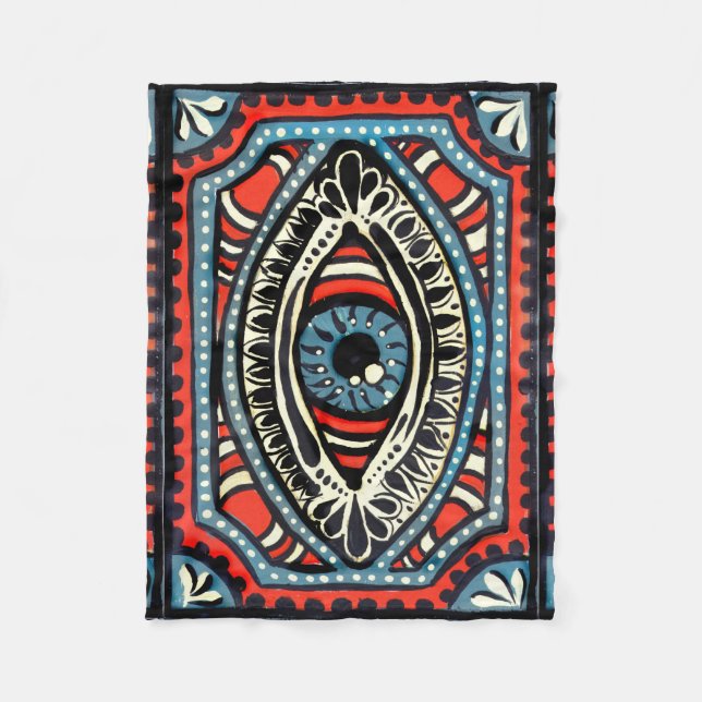 Blått Gypsi Fleecefilt (Framsidan)