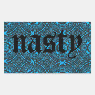 blått häftdegiskt rektangulärt klistermärke