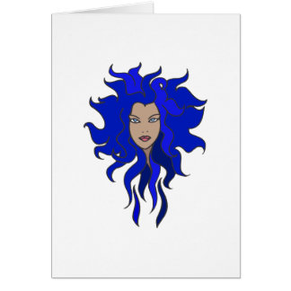 Blått Hälsningskort