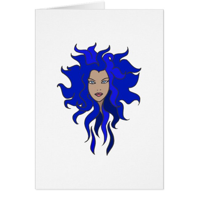 Blått Hälsningskort (Framsidan)