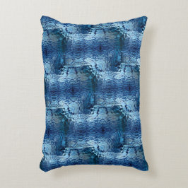 Blått hammeriserat böjt glas - repetition prydnadskudde