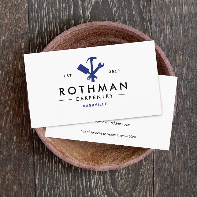 Blått Handyman/Bärbar hemförbättring i Verktyg Visitkort (Skapare uppladdad)