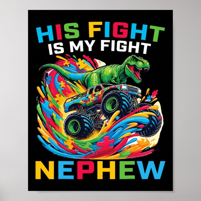 Blått hans kamp är min fiende till Nephew T Rex Mo Poster (Framsidan)