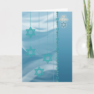 Blått Hanukkah-kort Helgkort