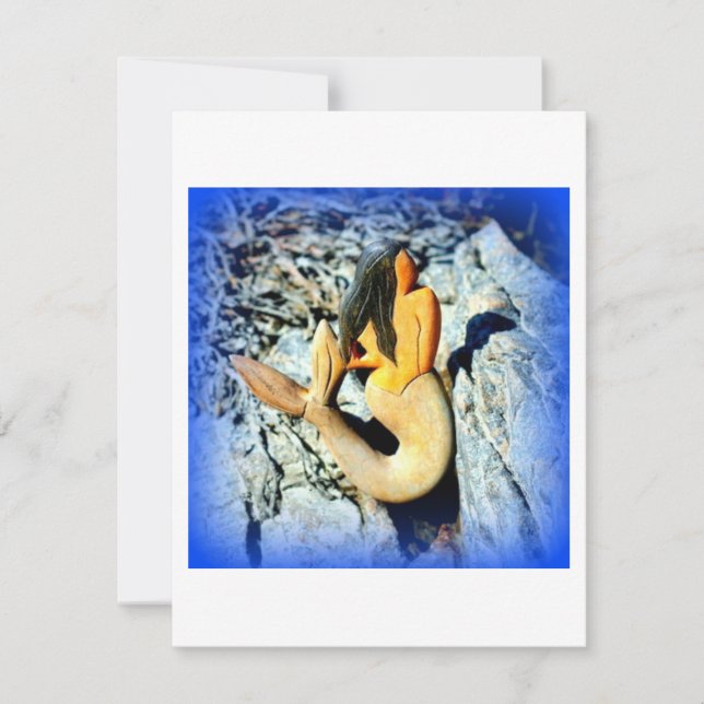 Blått hår sjöjungfru blått (Framsida)