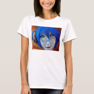 Blått Harajuku T-shirt