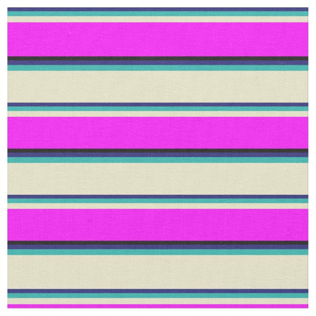 Blått, Havets Grönt, Blek Goldenrod, Fuchsia & Bla Tyg (Närbild)