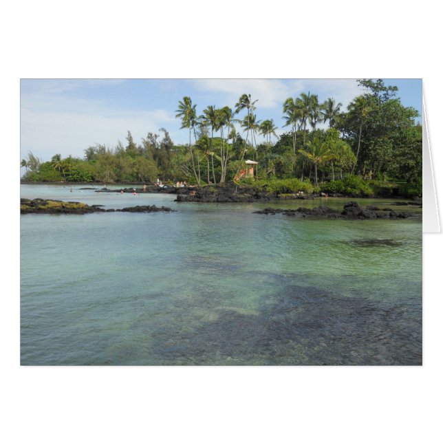 Blått Hawaii Hälsningskort (Framsidan Horizontal)