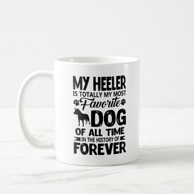 Blått Heeler är min favorit- hundmugg Kaffemugg (Vänster)