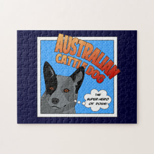 Blått Heeler Pussel