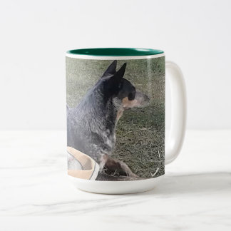 Blått Heeler Två-Tonad Mugg