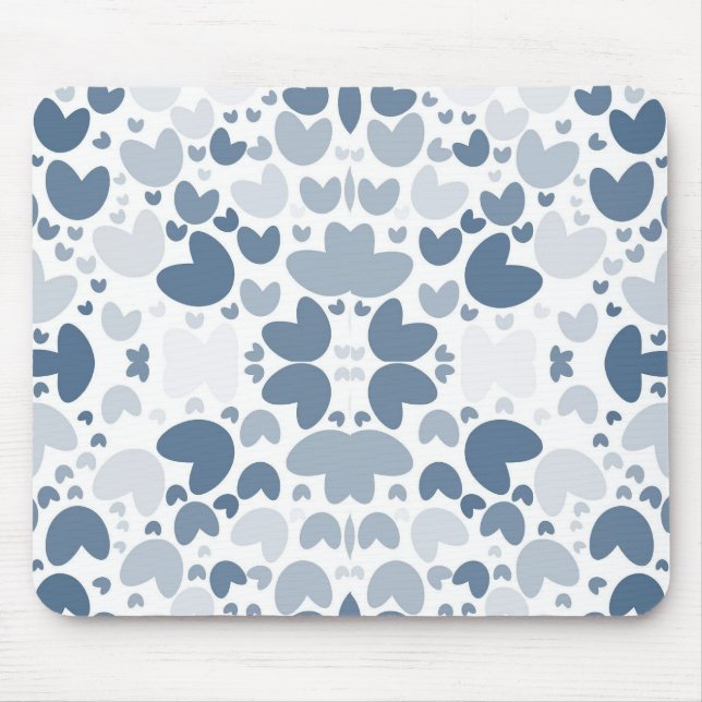Blått hjärta musmatta (Framsidan)