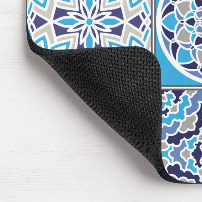 Blått Holländskt Kakel Mönster Musmatta (Hörn)