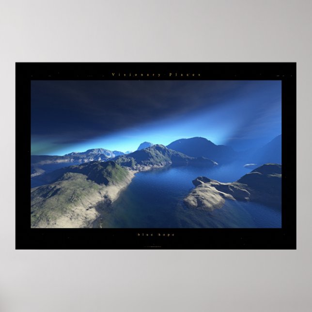 blått hopp poster (Framsidan)