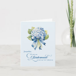 Blått Hortensia Knippe Brudtärningsförfrågan Inbjudan