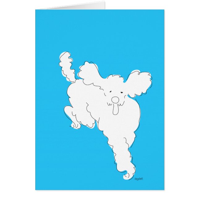 Blått Hund - tackkort Hälsningskort (Framsidan)