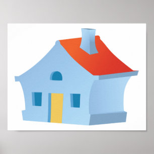 Blått hus poster