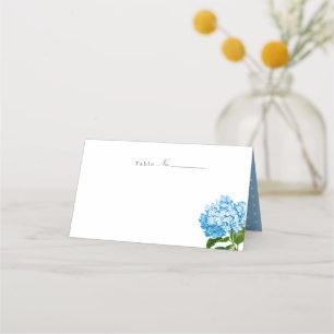Blått Hydrangea Blanka platskort Placeringskort