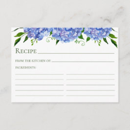 Blått Hydrangea-Blommigt - Recifikkort för vattenf Tilläggskort