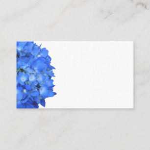 Blått Hydrangea-Blommigt, tomt monteringskort Placeringskort