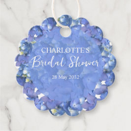 Blått Hydrangea Blooms Personlig Möhippa Gåvor Etiketter